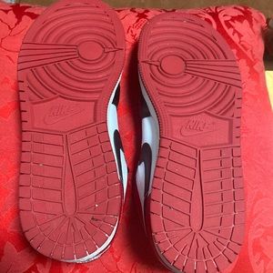 Boy’s Air Jordan. Red, black and white. Nike.